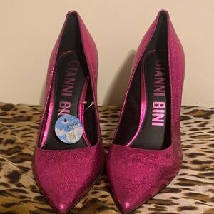 Gianni Bini Fuchsia Glitter Heels